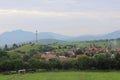 Zarnesti, Romania - View from the hills Royalty Free Stock Photo